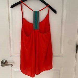 Orangish Red Summer Tank Top